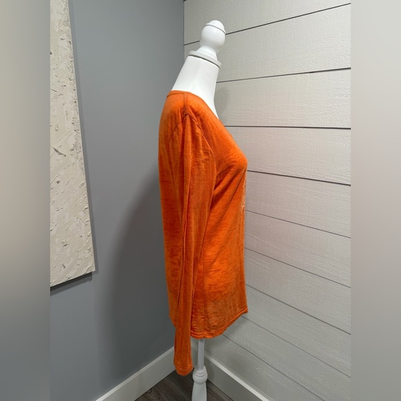 Peace Love Mom Orange Long Sleeve Tee - Picture 2 of 6